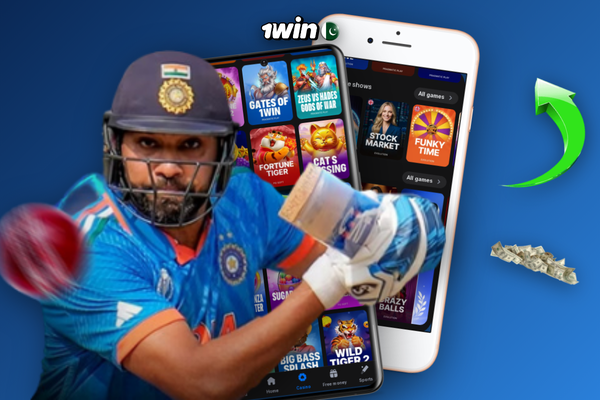 South Asian user tapping 1Win APK icon on Android phone during app install