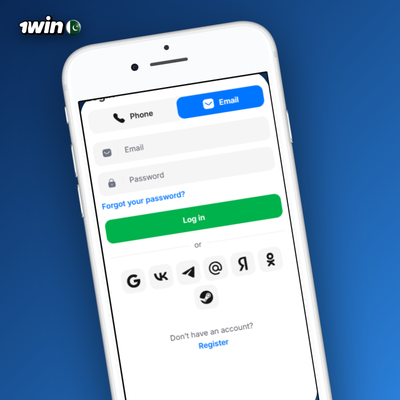 1Win bet app tile featuring live cricket and football in-play betting markets