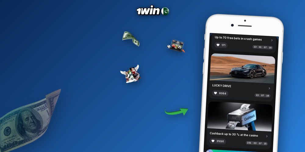 1Win bonus sport rollover infographic showing accumulator steps to real balance